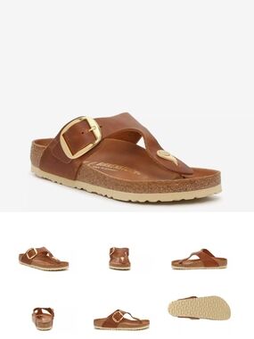Birkenstock Gizeh Big Buckle Cognac Size 9 Women